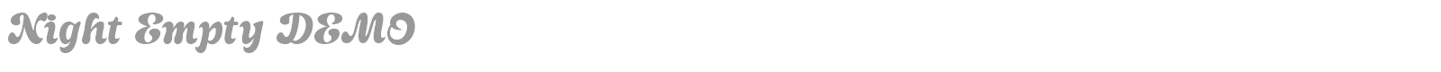 Night Empty font preview